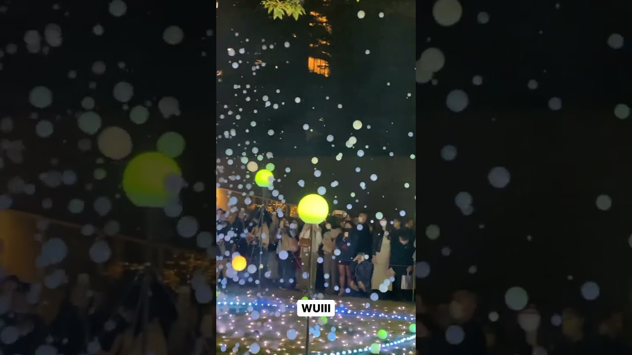 Winter lamp bubbles in Japan 