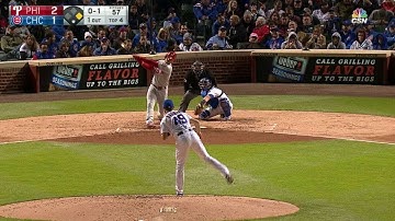 PHI@CHC: Stassi lifts double off the right-field wall