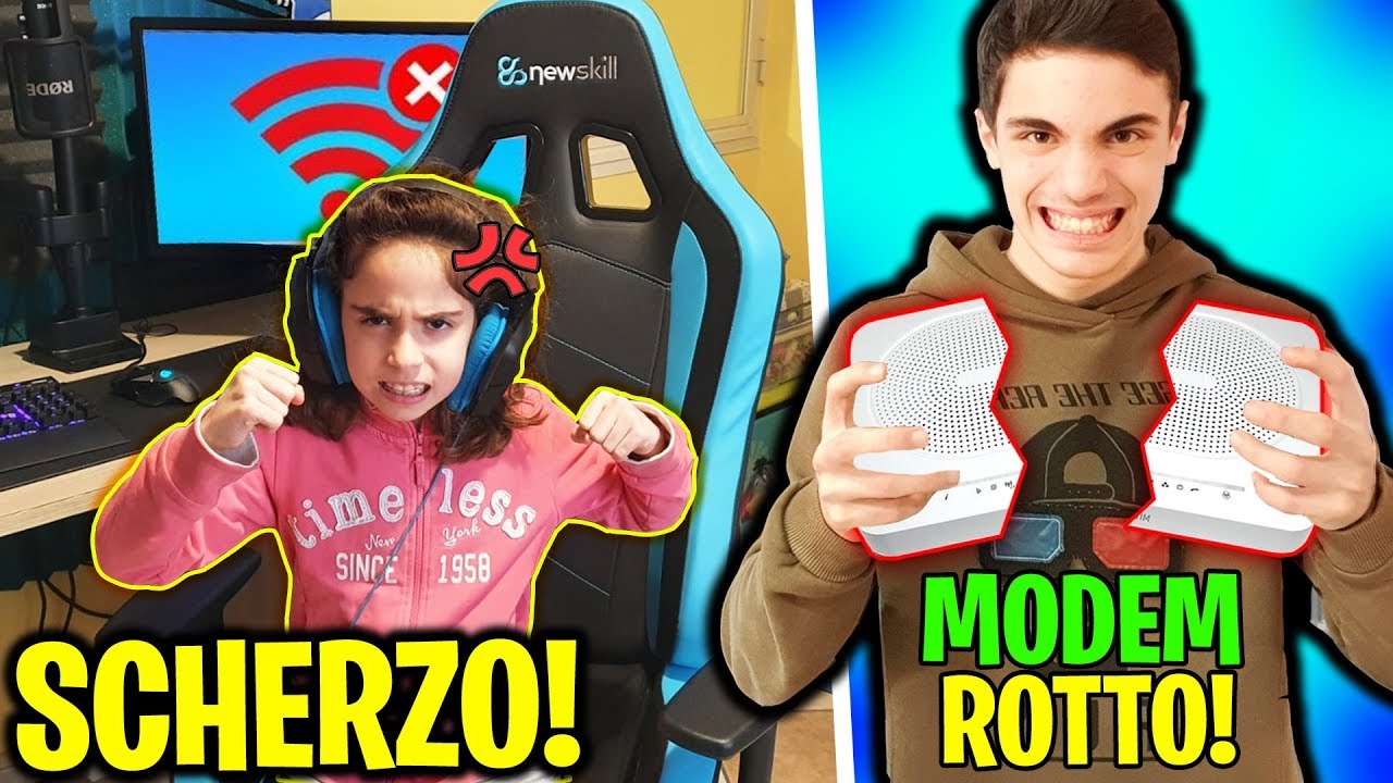 TOLGO INTERNET a MIA SORELLA di 8 ANNI prima di VINCERE su FORTNITE ...
