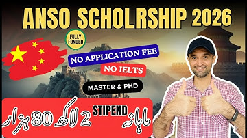 ANSO Scholarship 2026 Explained | Requirements & Application Tips for International Students