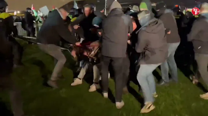 Pro-Palestinian protesters clash with police at Hanukkah event in Amsterdam, 22 arrested