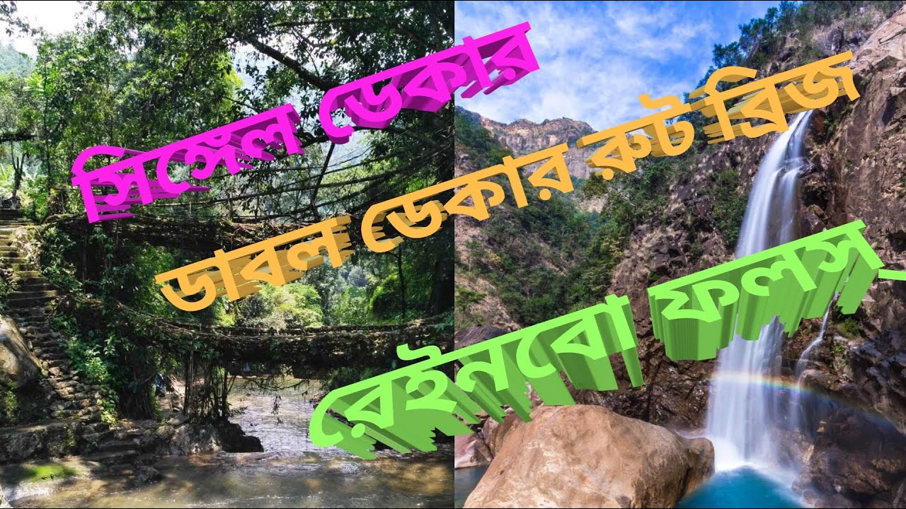 Single and Double Decor Root Bridge Full Guide in bengali/Rainbow Falls trekk/Meghalaya/Cherapunji