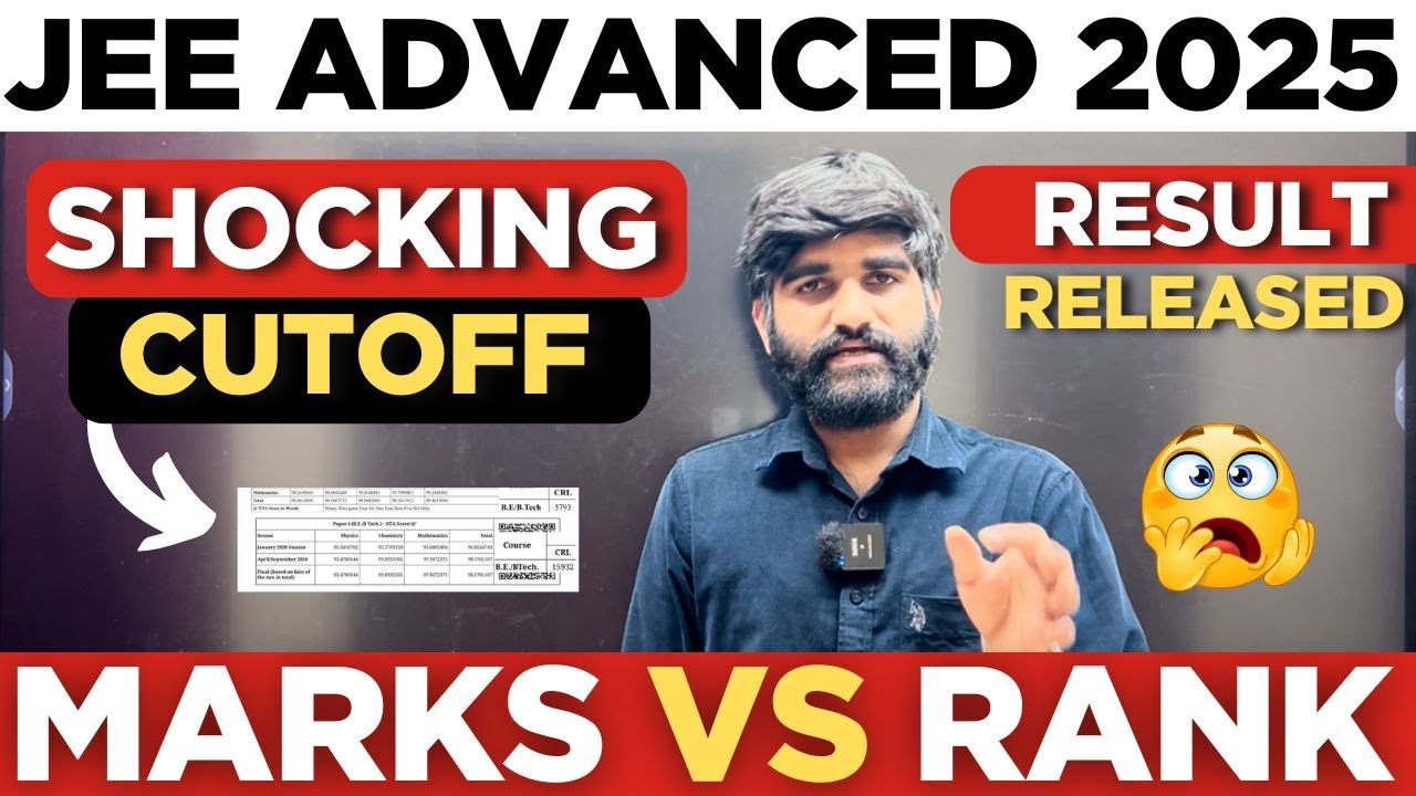 JEE Advanced 2025 Shocking Cut Off Released | JEE Advanced 2025 Marks ...