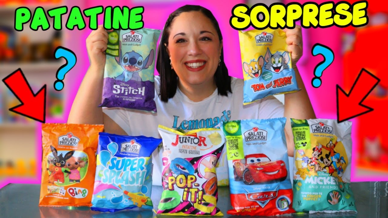 Apro 7 BUSTE di PATATINE con SORPRESE! Tutte NUOVE! iolanda sweets