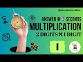 1_ 2Digit ×1Digit Multiplication Dictation | 25 Questions with 6 Seconds Gap | Practice with Answers