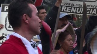 Thousands protest for Mexican leader to 'resign now'
