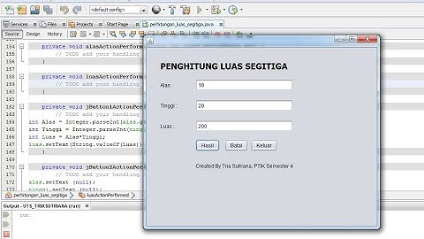 Cara Membuat Aplikasi Penghitung Luas Segitiga Menggunakan NetBeans  Dengan Mudah