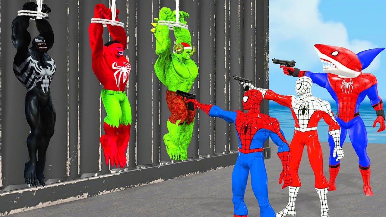 Game Playing Spider-Man vs Hulk vs Batman vs Iron Man vs Superman | WHO is the STRONGEST Superhero?