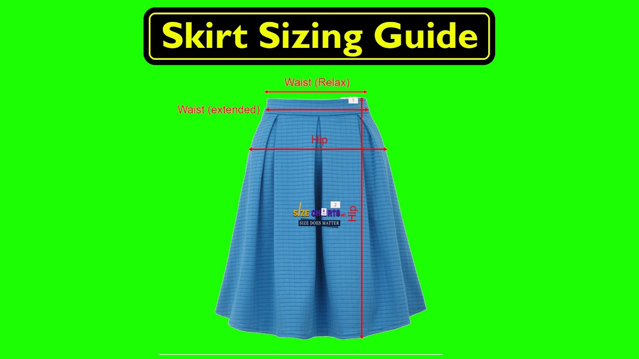 Skirt Measurement Guide With Size Chart 