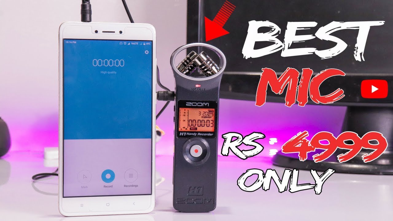 Best Microphone for YouTube Videos Zoom H1 Review 2018 Hindi YouTube
