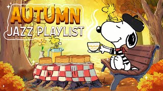 Snoopy's Coffee Jazz Playlist ☕🍂 Morning Playlist for a Peaceful Autumn