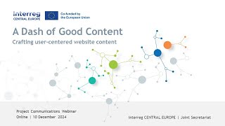 Project Communication Webinar 2024: Crafting user-centered website content (Recording), 10 December