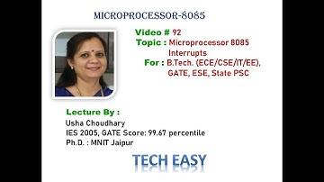 Video # 92 Microprocessor 8085: Interrupts