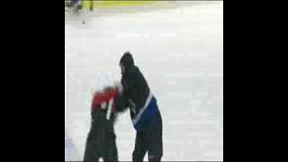 Willie Mitchell and Jerome Iginla fight