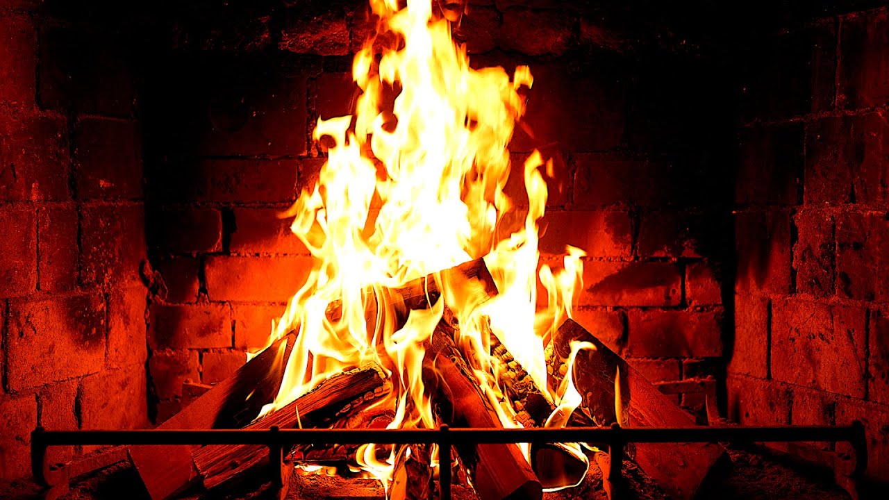 Cozy Fireplace 4K (12 HOURS). Fireplace with Crackling Fire Sounds. Fireplace Ambience
