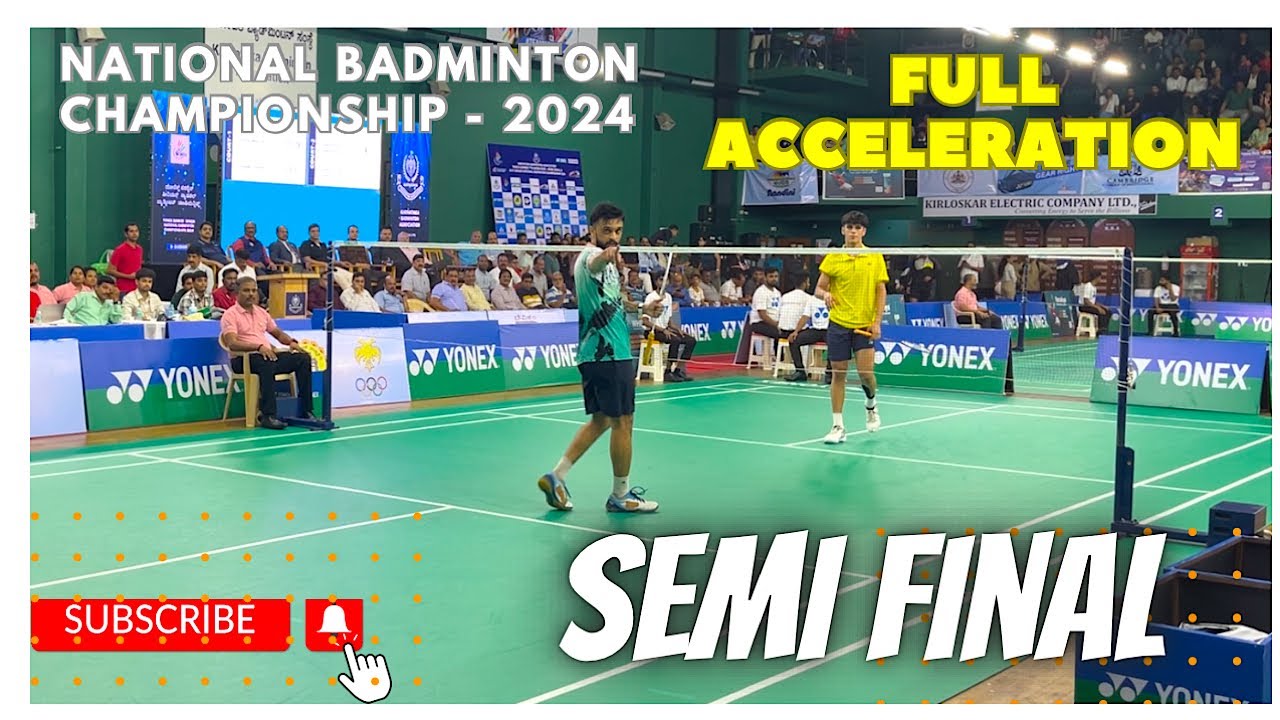 MITHUN MANJUNATH vs ROUNAK CHOUHAN || SemiFinal - National Badminton Championship 2024 KBA Bangalore