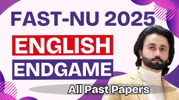 FAST University English EndGame I FAST Entry Test English Preparation I FAST Past Papers English