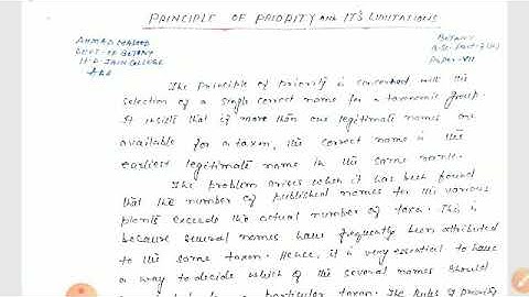 Principle of Priority