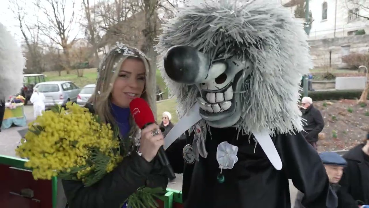 Fasnacht Oberwil 2023. Sujet: MIR HOLE UF UND FESCHTE DUURE.