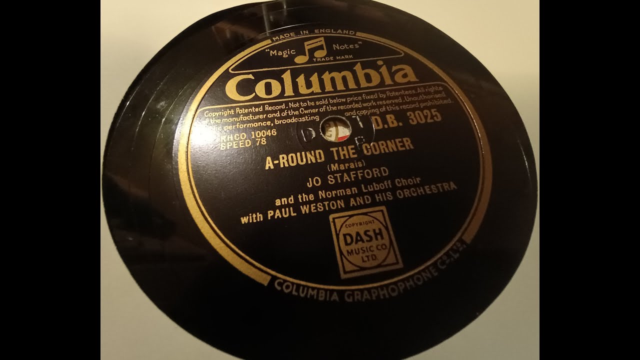 ARound The Corner Jo Stafford 78rpm YouTube