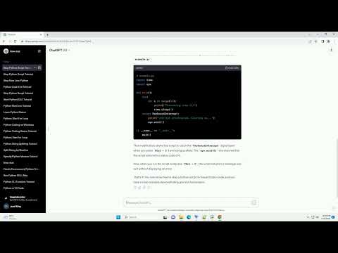 how to stop python script in visual studio code