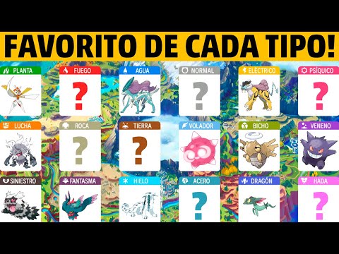 Qual seu pokémon favorito de cada tipo?