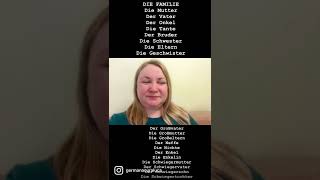 Die Familie. Familia. Deutsch Zu Hause Școala De Germana Online