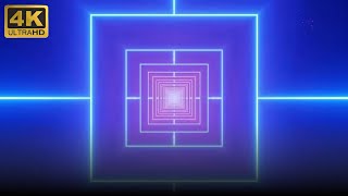 Infinite Retro Square Tunnel Loop 🌌 4K UHD Neon Gaming Background (22 Minutes)  screenshot 5