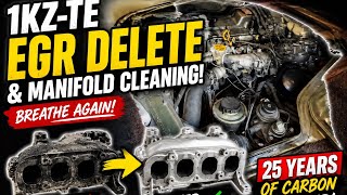 Toyota 1KZ-TE EGR Delete & Intake Manifold Cleaning (Complete DIY) #1kzte #hiace #toyota #diesel