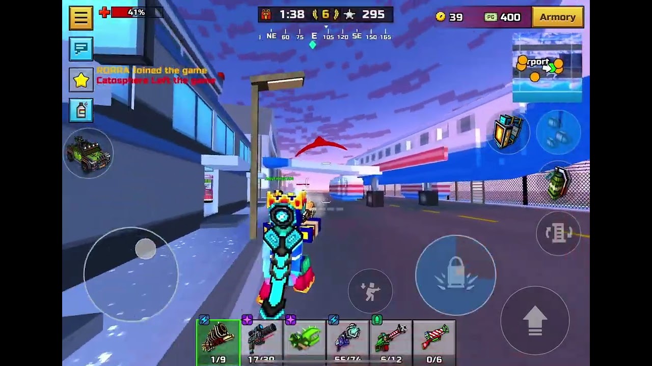 Speed running to get to no.1 on free play in pixel gun