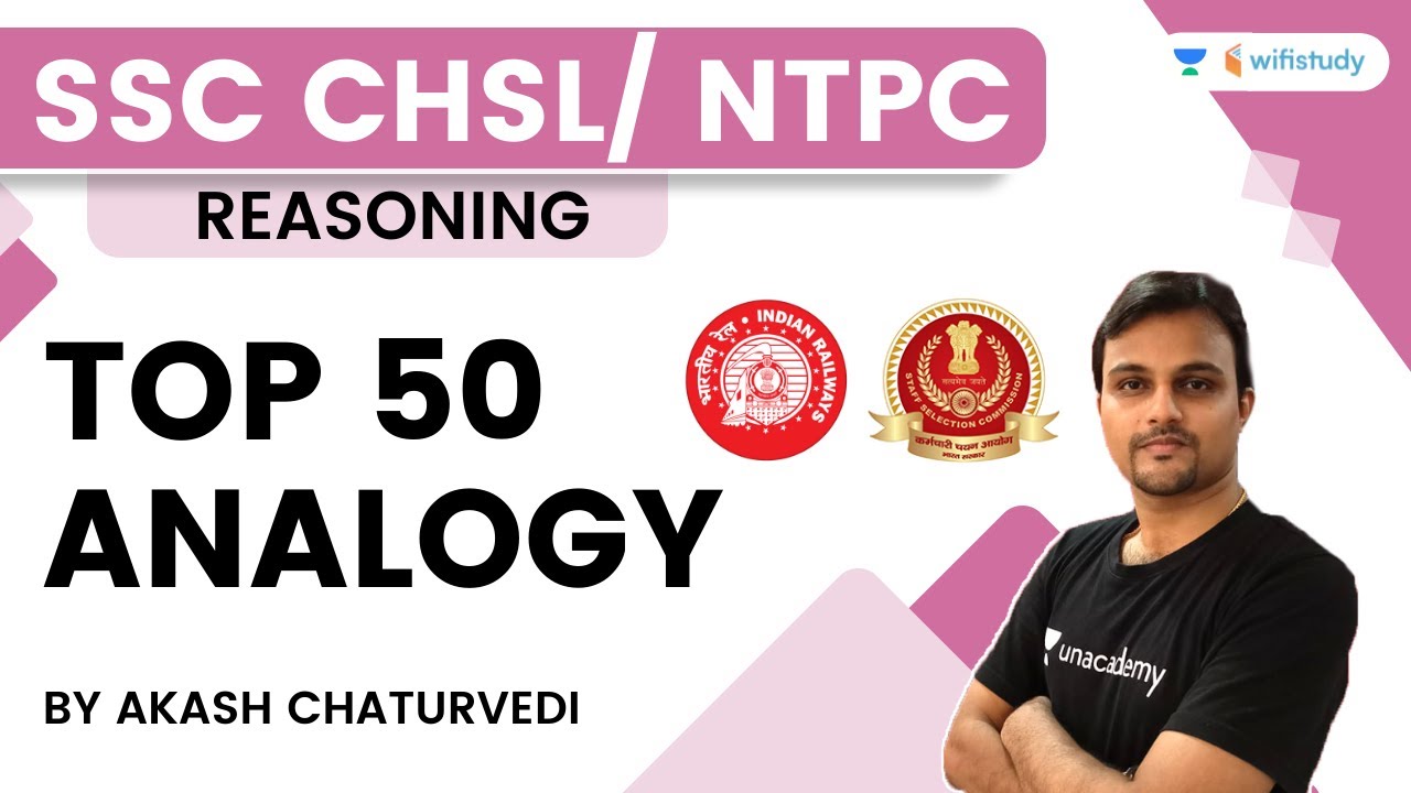 Top 50 Analogy | Most Important | SSC CHSL/RRB NTPC Exam | wifistudy | Akash Chaturvedi