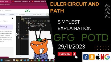 Euler circuit and Path | gfg potd today | POTD | GFG Problem of the Day | C++ | @CodeThurst