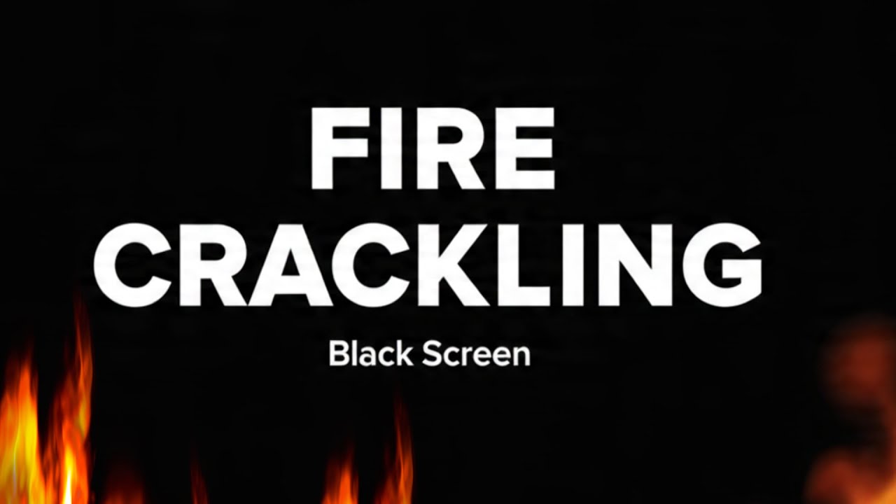 Fire Crackling Ambience 🔥 Black Screen  Cozy Fireplace Sounds for Deep Sleep | No Music | 8 Hours
