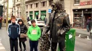 Estatuas Vivientes en La Rambla de Barcelona