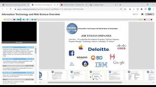 Information Technology and Web Science Overview