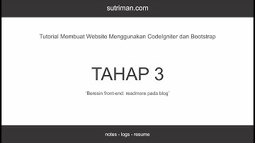 Tutorial Membuat Website dengan CodeIgniter dan Bootstrap Lengkap Tahap 3