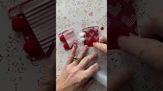 Valentine Paperclip Banners with charms #papercrafting #valentinescrafts #journalembellishments