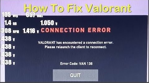 Valorant Connection Error How to Fix
