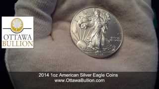 2014 1oz American Silver Eagle Coins Ottawa Silver Bullion