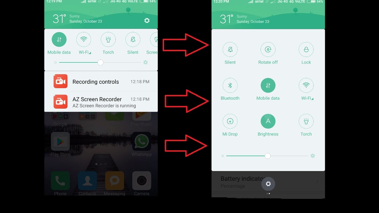 MIUI 8 || Bring Back the Separate windows for Quick Toggles !!