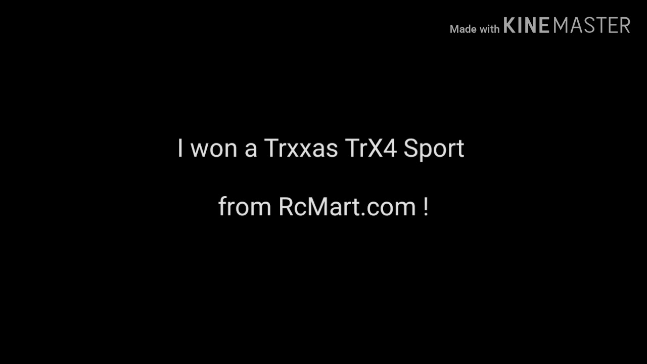 I Won an RC traxxas TRX4 from RcMart! 