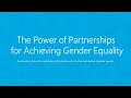 The power of partnerships for achieving gender equality  with subtitles