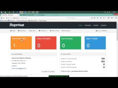 How to connect to your Windows VPS - video from ShapeHost