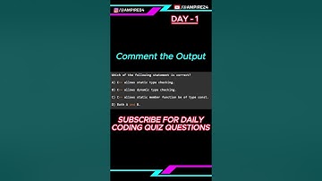 DAY - 01 C++ Quiz Question | Daily Quiz Challenge | Ampire