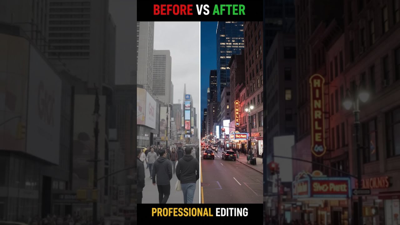Raw Footage Vs Edited Video! 🎬 #Shorts