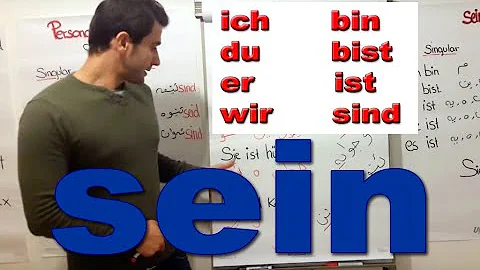 learn German   تعلیم الغة الماني  وانه‌ی 4   verb sein in german