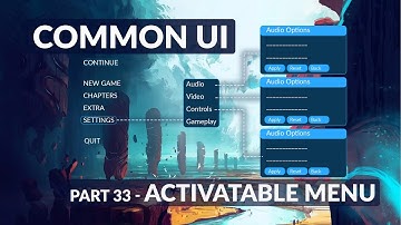 Common Activatable Widgets Main Menu - Unreal Common UI Menu System #33