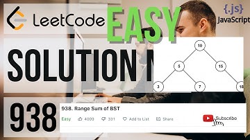 LEETCODE SOLUTION 938 | Range Sum of BST | Leetcode for BEGINNERS | EASY | Javascript | LEETCODE 938