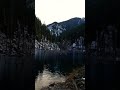 Lake Kaindy in Kazakhstan in autumn.