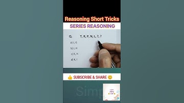 Series Reasoning Tricks | Reasoning Short Trick | Reasoning Series | Simple Easy 55M #ssc #shorts
